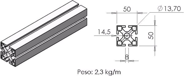PERFIL 50X50 -  Automação Industrial em Curitiba e Região